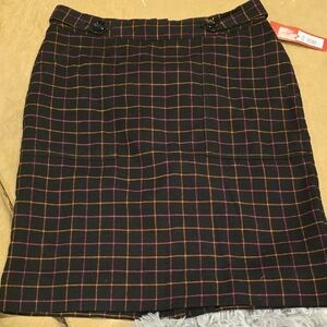 Merona Plaid Pencil Skirt - Black and Orange